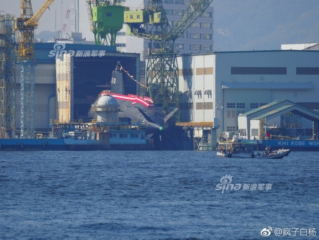 日本海自第10艘苍龙潜艇下水