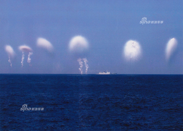 055万吨大驱领衔！中国海军舰艇大洋砺剑美图来袭