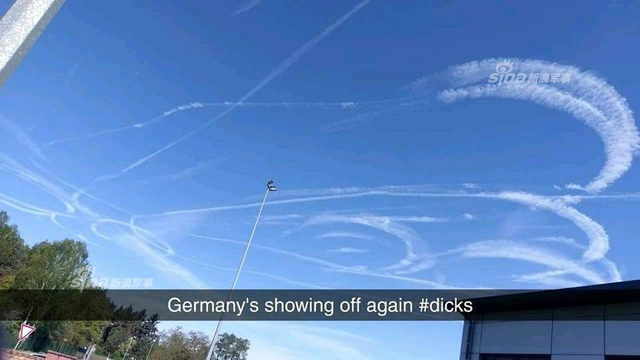 恶搞再出新境界！美军战机在德国上空画不可描述之物