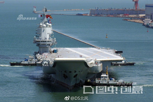 换辽宁舰进坞?我首艘国产航母所在船坞已注水
