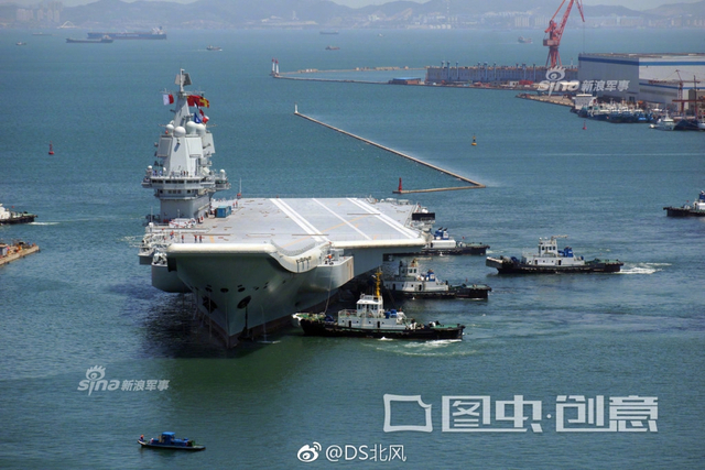 换辽宁舰进坞?我首艘国产航母所在船坞已注水
