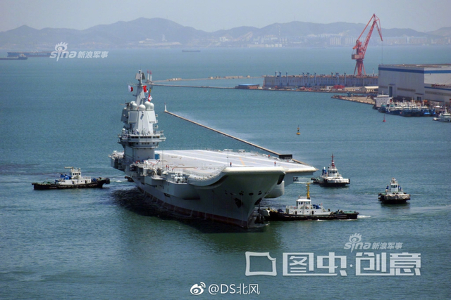 换辽宁舰进坞?我首艘国产航母所在船坞已注水