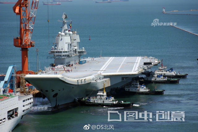 换辽宁舰进坞?我首艘国产航母所在船坞已注水