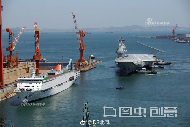 换辽宁舰进坞?我首艘国产航母所在船坞已注水