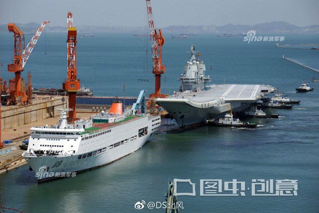 换辽宁舰进坞?我首艘国产航母所在船坞已注水