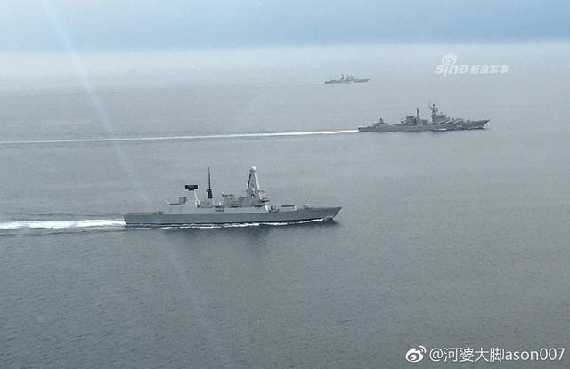 英国45型驱逐舰跟踪俄军巡洋舰