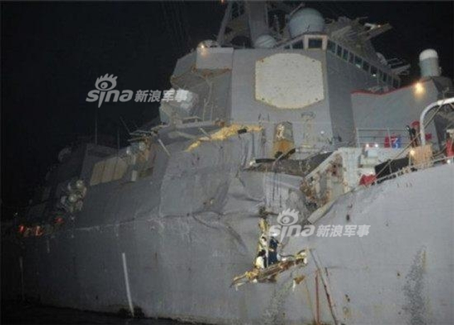 修好再闯中国南海？美军撞船军舰返回美国港口维修