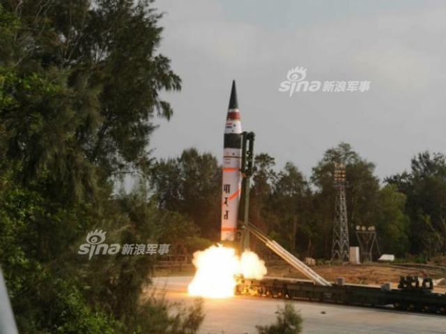 能打到中国东北?印度烈火5洲际导弹第五次成功发射