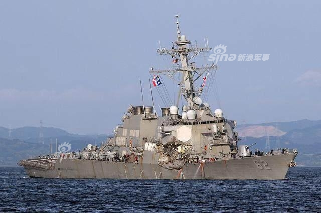 修好再闯中国南海？美军撞船军舰返回美国港口维修