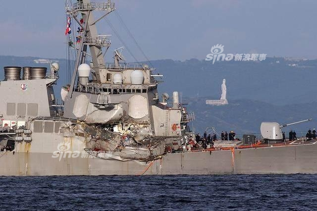 修好再闯中国南海？美军撞船军舰返回美国港口维修