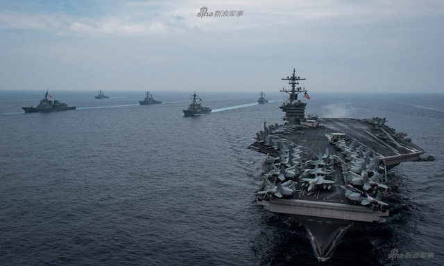 这是称霸世界的理由！美国航母一张照曝最强实力