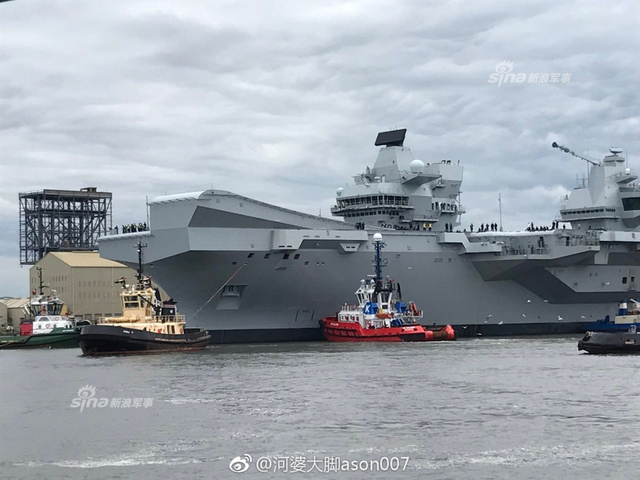 中国航母也要加把劲！英国女王号航母首次试航