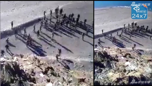 疑中印士兵班公湖互扔石块曝光 印度士兵躺地一个