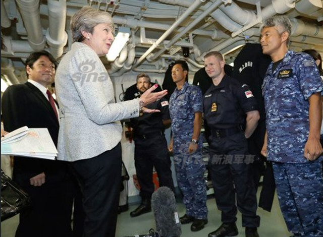 英日要同盟？英国首相登上日本出云级准航母