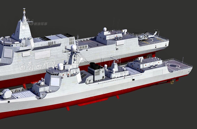 港媒称中国055大驱建成在即 动力系统不如美伯克级