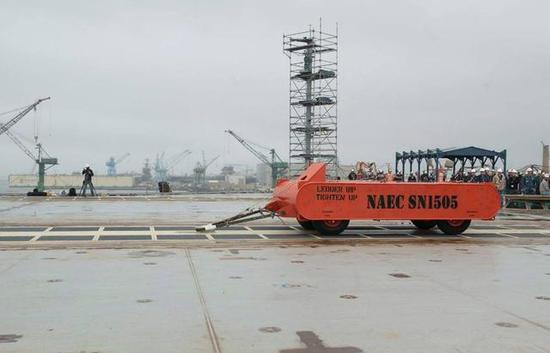 福特号电磁弹射进行地面测试