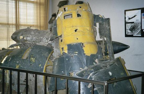 图注：莫斯科中央武装力量博物馆展出的U2残骸