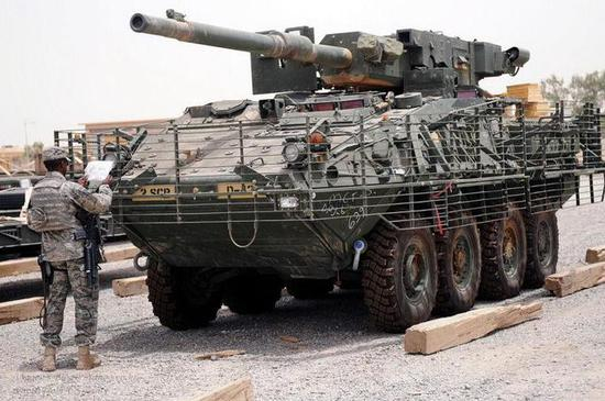 ▲美军的斯催克装备的105mm主炮也具备相当的反坦克能力