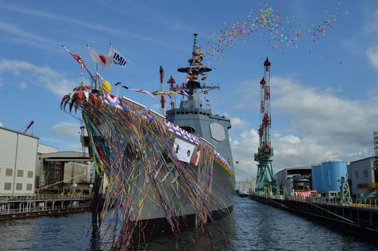 日本新型宙斯盾舰下水三大性能相比爱宕级明显提升_手机新浪网