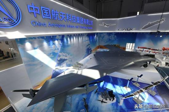 彩虹-7飞翼隐身无人机全尺寸模型