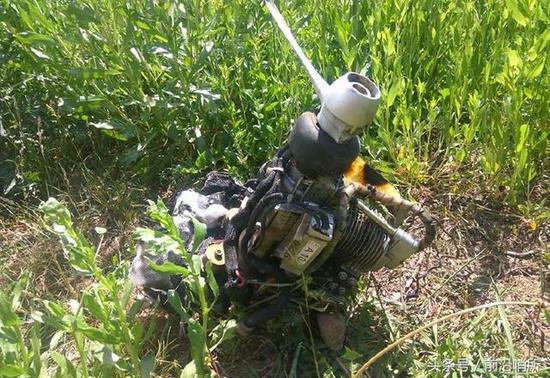 被击落的“海鹰-10”无人机残骸