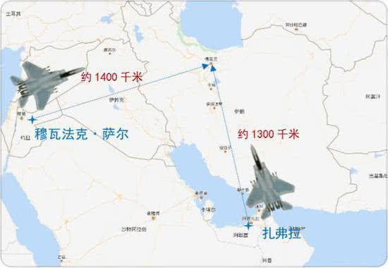 美战机大都部署在距伊朗1500公里内