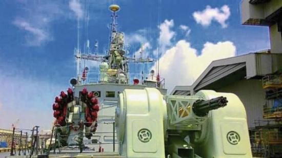 未来安装730近防炮和反潜深弹的想象图