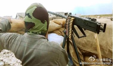 东突使用的美制勃朗宁M2航空重机枪，可能来自土耳其