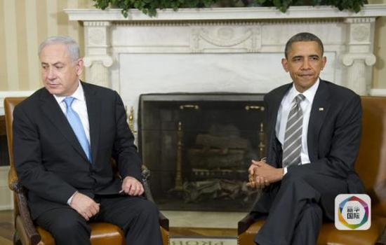 2011年5月20日，美国总统奥巴马在华盛顿白宫会见以色列总理内塔尼亚胡