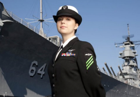 资料图：美国海军女兵