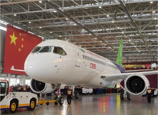 资料图：中国大飞机c919