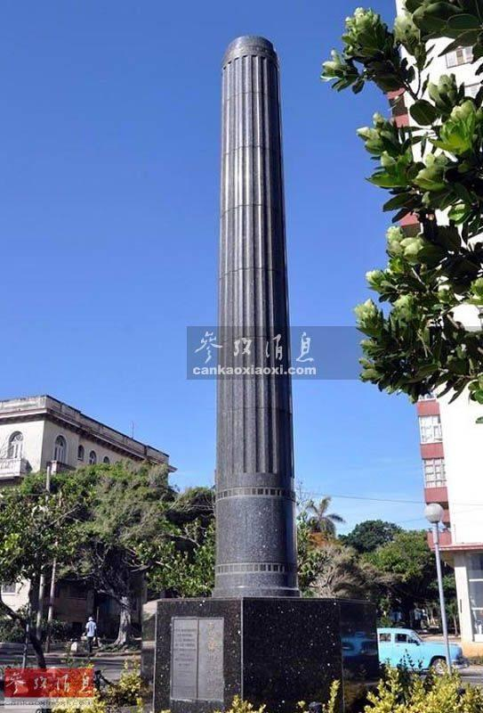 　　资料图：哈瓦那华侨纪功碑。