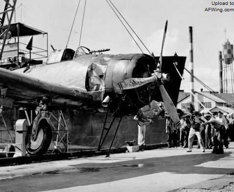 在第二波攻击中被高炮击落的一架D3A