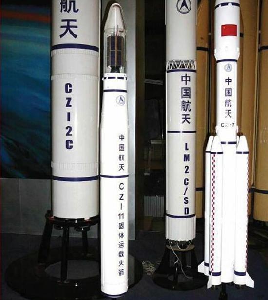 资料图：长征11号的模型