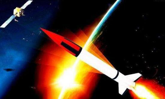 资料图：反卫星武器作战效果图