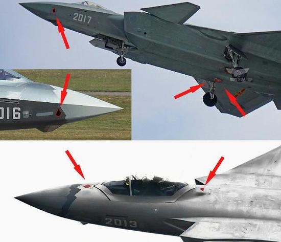 歼20EODAS分布于机体6个保型观察窗内，与F35类似