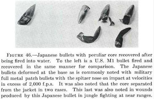 ▲左侧为M1加兰德的子弹，右侧为三八大盖使用的友坂弹（图片来源：网络）