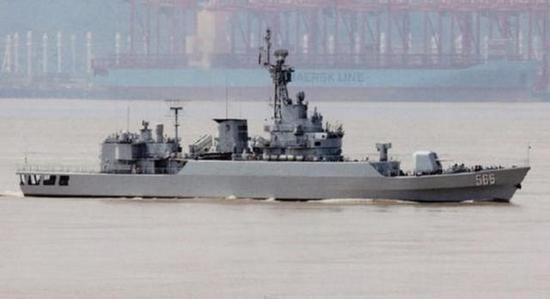 已经换装海红旗-10导弹的护卫舰