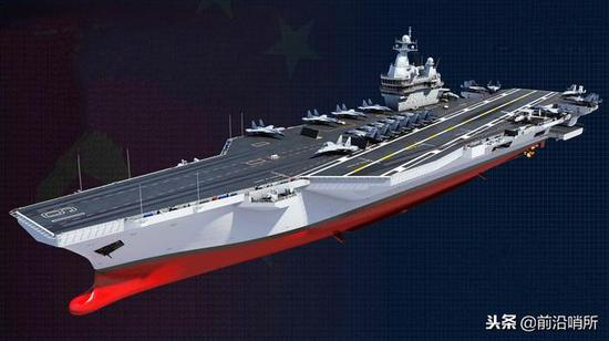 网友设计的中国第三艘航母CG图