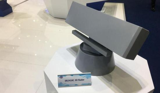 （在阿布扎比防务展上首次亮相的SR-2410C舰载有源相控阵雷达）