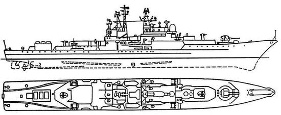 图片：956U型设想图，舰尾是3S14垂发