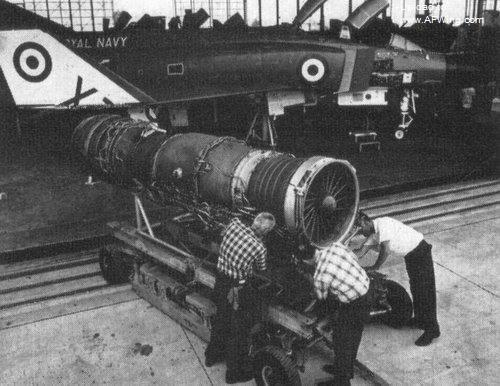 图片：F-4K战斗机与“斯贝”202发动机。