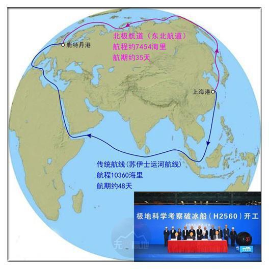 图片：新型科考船已经开工建造，未来将航行于北极航道。
