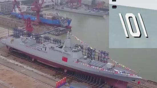 055型驱逐舰首舰据传舷号已确定为101。图片来自网络，感谢发布者