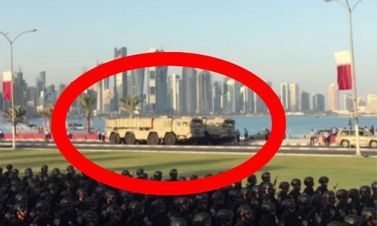图为卡塔尔阅兵式上展出的中国BP-12A导弹
