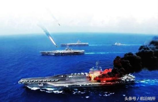 资料图：东风21-D模拟打击美军航母