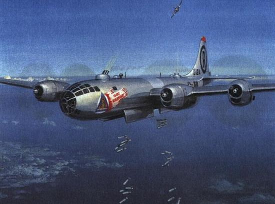 　　图片：美国将使用强大的空中力量投放毒气弹，这些炸弹在城市中爆炸后，将极大地杀伤日本防护力底下的民众。而这些炸弹还将和燃烧弹混合使用，是绝对的“净化”武器！