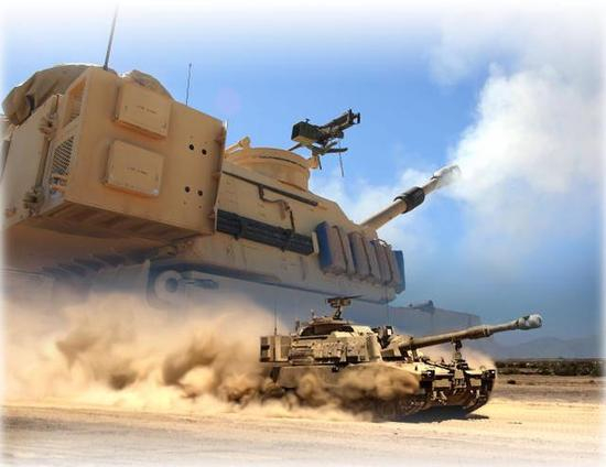 图片：最新型的M109A7自行火炮。