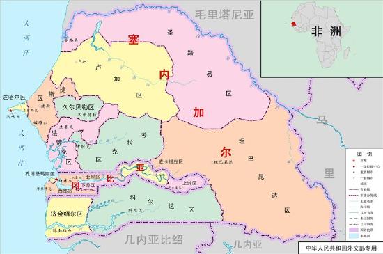 塞内加尔地图