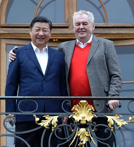 国家主席习近平与捷克总统泽曼